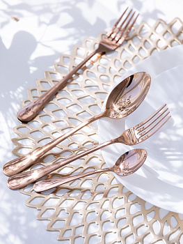 Набор столовыx ложек 2шт LUCKY Loft розовое золото нержавеющая сталь 000000000001212645