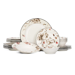 Набор столовой посуды 24 предмета Flowers фарфор 000000000001221472