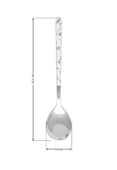 Набор столовых ложек 2шт LUCKY мраморная ручка нержавеющая сталь ABS пластик 000000000001210809