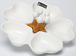 Менажница 280мм BALSFORD МЕЧТА 5 секции на подставке подарочная упаковка фарфор 000000000001206631