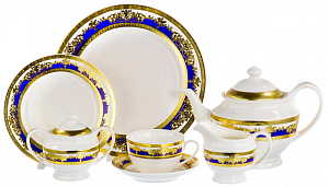 Набор столовый 22шт чашка/блюдце/чайник/сахарница/молочник/блюдо/тарелка 123-16025 000000000001197879