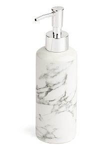 Диспенсер для жидкого мыла DE'NASTIA мрамор белый/серый керамика 000000000001213502