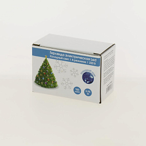 Гирлянда электрическая Led 100л 5,95м холодный свет PC04007 000000000001161706