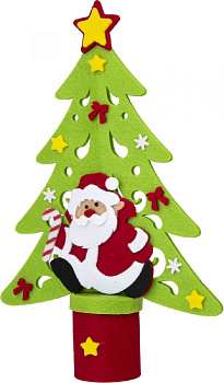 Декоративное украшение 34см ФЕНИКС-ПРЕЗЕНТ Елка с Дедом Морозом 000000000001191244