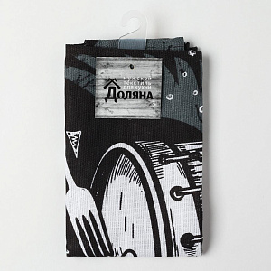 Полотенце кухонное Доляна Rock'n'roll 35х60см 100%хл 160г/м2 4136455 000000000001200814