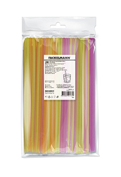 Трубочки для коктейлей RIO 200шт 21см D 0,5cм Fackelmann 75705 000000000001201144
