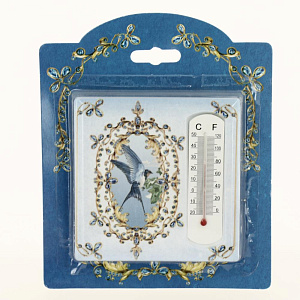 Термометр декоративный арт.43415/12 (10х10см, жидкостный, бытовой в корпусе из доломитовой керамики) / 10*10 000000000001183529