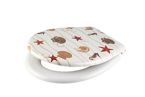 Сиденье для унитаза Inci дюропластовое с крышкой в ассортименте с системой плавного опускания крышки SOFT CLOSE D-14477 000000000001201646