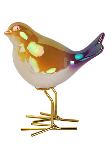 Фигура декоративная 13,4см Птичка на золотых ножках градиент 2 керамика 000000000001224028
