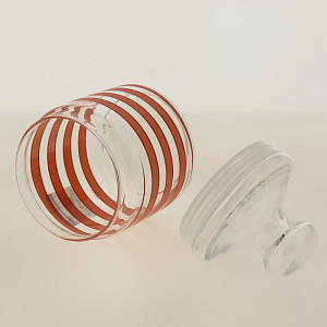 Банка стекляннаяс красной спиралью 0,75л с крышкой SPRIAL RED Q0404 000000000001198037