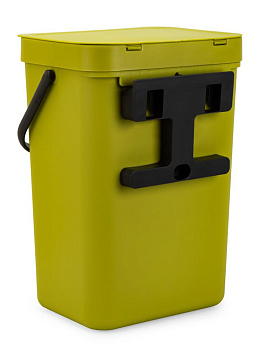 Контейнер для мусора12л с ручкой доп креплением на стену микс пластик_ST 000000000001228728