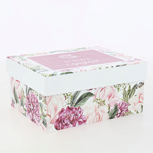 Коробка подарочная 19x15x9см РУТАУПАК ПИОН 000000000001210675