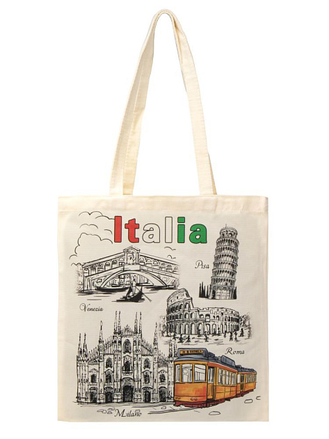 Сумка-шоппер 40х37см с принтом ST полиэстер/хлопок 000000000001227180