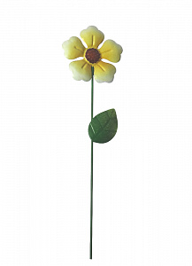 Декоративная фигура 10х41,5см ФЕНИКС-ПРЕЗЕНТ Желтый цветок пика металл 000000000001186512