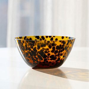 Салатник 14х7см/290мл LUCKY Лео желтый/коричневый стекло 000000000001220571