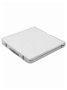 Стол складной со стульями 4шт 120х60х70см / 27,5х32х35см белый металл 000000000001227418