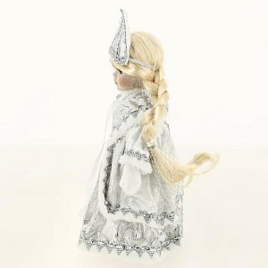 Кукла декоративная Снегурочка Варенька, на подставке (тело мягкое набивное, голова, руки и ноги - керамические) / 31x15x11 см арт.39 000000000001163342