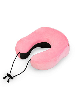 Подушка для путешествий с эффектом памяти съемный чехол розовый полиэстер 000000000001226504