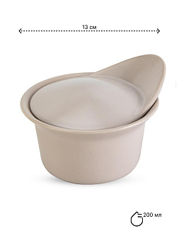 Набор горшков для запекания 2шт 13см/200мл FORA grey керамика 000000000001227656