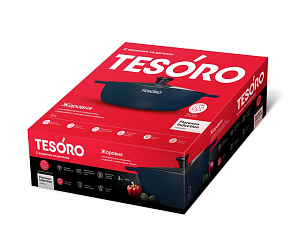 Жаровня с крышкой 3л НЕВА МЕТАЛЛ ПОСУДА Tesoro Induction total blue алюминий 000000000001225717