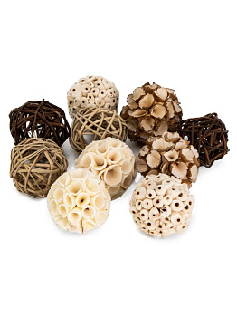 Сухоцветы 12x6x66см DE'NASTIA Декоративные шары Ботаника микс цветов 000000000001228207