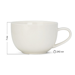 Пара чайная 240мл/15см MATISSA Classic фарфор 000000000001221175