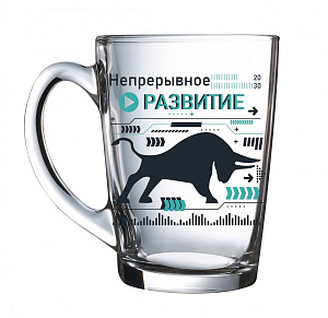 КАПУЧИНО Кружка 300мл ОСЗ Успешные бычки стекло 000000000001202846