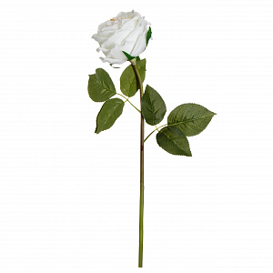 Цветок искусственный Пионовидная роза Real Touch 62см белая 000000000001218313