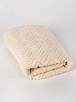 Полотенце махровое 50х90см LUCKY Зигзаг светло-бежевый хлопок-100% 000000000001214722