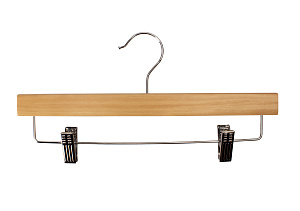 Вешалка для брюк и юбок 35х3х1,2см FORA хромированный крючок дерево 000000000001215492