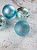 Набор украшений декоративных 4шт голубой (шар матовый 10см-1шт, шар с блестками 10см-1шт, шар с рисунком 10см-2шт) 000000000001208298