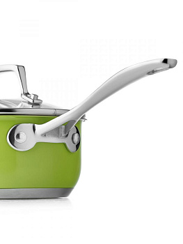 Ковш 1л ESPRADO Verde стеклянная крышка нержавеющая сталь 000000000001159910