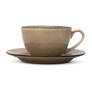 Пара чайная 240мл/блюдце бежевый керамика 000000000001222962