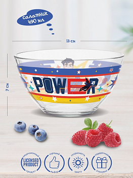 Салатник 13см PRIORITY Супермен/Warner стекло 000000000001216537