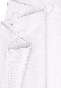 Шторка для ванной 200х180см DE'NASTIA Diamond белая 100% полиэстер 000000000001213237