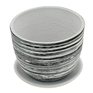 Горшок для цветов декоративный керамический Техно серо-голубой №4 1 л ГК 26 000000000001202932