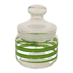 Банка стеклянная с зеленой спиралью 0,5л с крышкой SPRIAL GREEN Q0402 000000000001198042