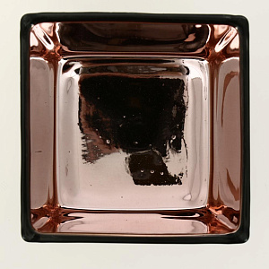 Подсвечник декоративный "Square" стекло 10х10см черный/золото R011265 000000000001200383