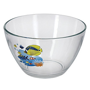 ЯРКИЕ РЫБКИ Салатник 19см ОСЗ Гладкий микс стекло 000000000001171621