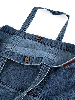 Сумка 36х47х11 DE'NASTIA Denim Bag Washed голубой джинса 000000000001225552