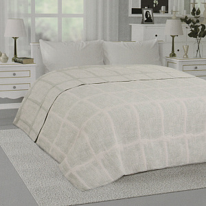 Покрывало260x240DE'NASTIA штрихи3слоя серое/розовое жаккард55%хлопок45%полиэстер 000000000001207691