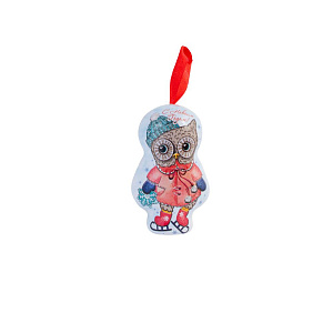 Декоративное украшение 7х4,5х3,6см ФЕНИКС-ПРЕЗЕНТ Сова с пожеланием металл 000000000001179671