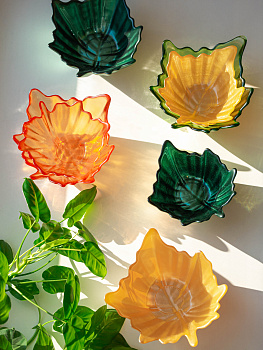 Ваза-конфетница 14см EFE GLASS Цветок металлик золото стекло 000000000001213534