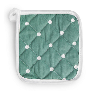 Набор кухонный (рукавица 18х26см + прихватка 17х17см) LUCKY Горох мятный хлопок 100% 000000000001218577