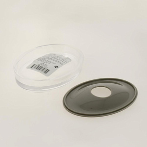 Мыльница DE'NASTIA овал двойной бежевая пластик 000000000001200436