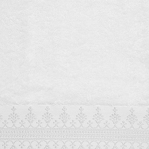 Полотенце 40x70см DE'NASTIA НЕЖНОСТЬ белый/серебряный хлопок 100% 000000000001219489