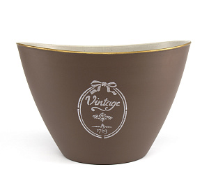 Кашпо 24,5х17,5х15см Vintage конус микс пластик 000000000001216373