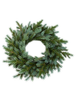 Венок новогодний 48см голубая ель 000000000001228778
