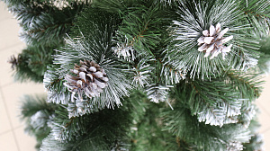 Ель искусственная 160см БИФОРЕС Люкс серебро ПВХ 000000000001214436