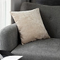 Наволочка декоративная 45х45см DE'NASTIA на молнии бежевый велюр меланж полиэстер